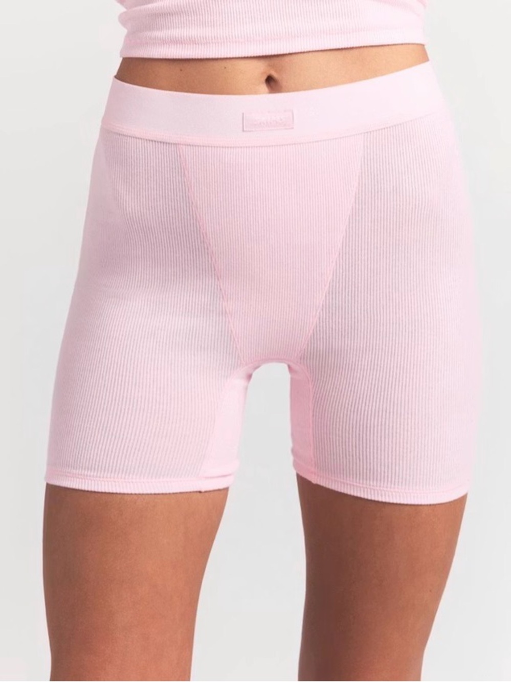 🌸 SKIMS Soft Lounge Rib Boxer | Cherry Blossom | L | NWT 🏷️
